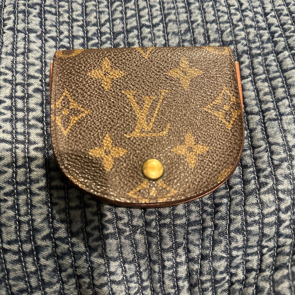 😍 Vintage Louis Vuitton Monogram Brown Porte Monnaie Guze Coin Purse,